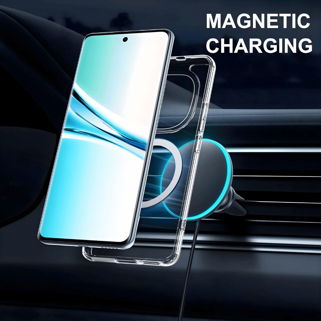 SmartUP Smartphone-Hülle für Xiaomi Redmi Note 15 5G / 4G MagSafe Silikon Case Slim Transparent 6,67 Zoll, MagSafe-Technologie