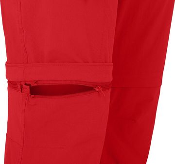 Bergson Zip-off-Hose NARRABEEN Doppel Zipp-Off Damen Wanderhose, vielseitig pflegeleicht, Langgrößen, salsarot