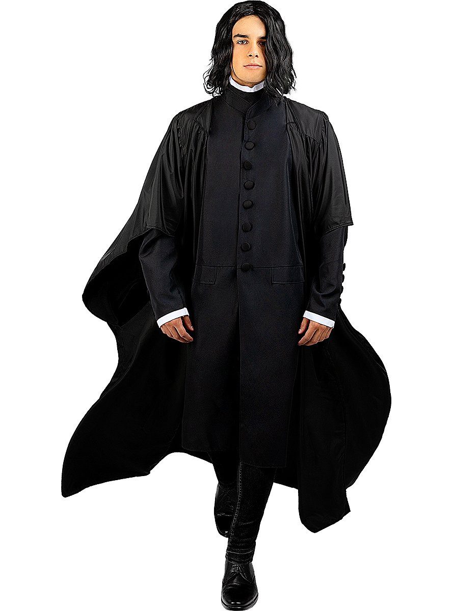 Funidelia Zauberer-Kostüm Harry Potter – Severus Snape Kostüm, Authentisches Gewand des zwielichtigen Hogwarts-Lehrers