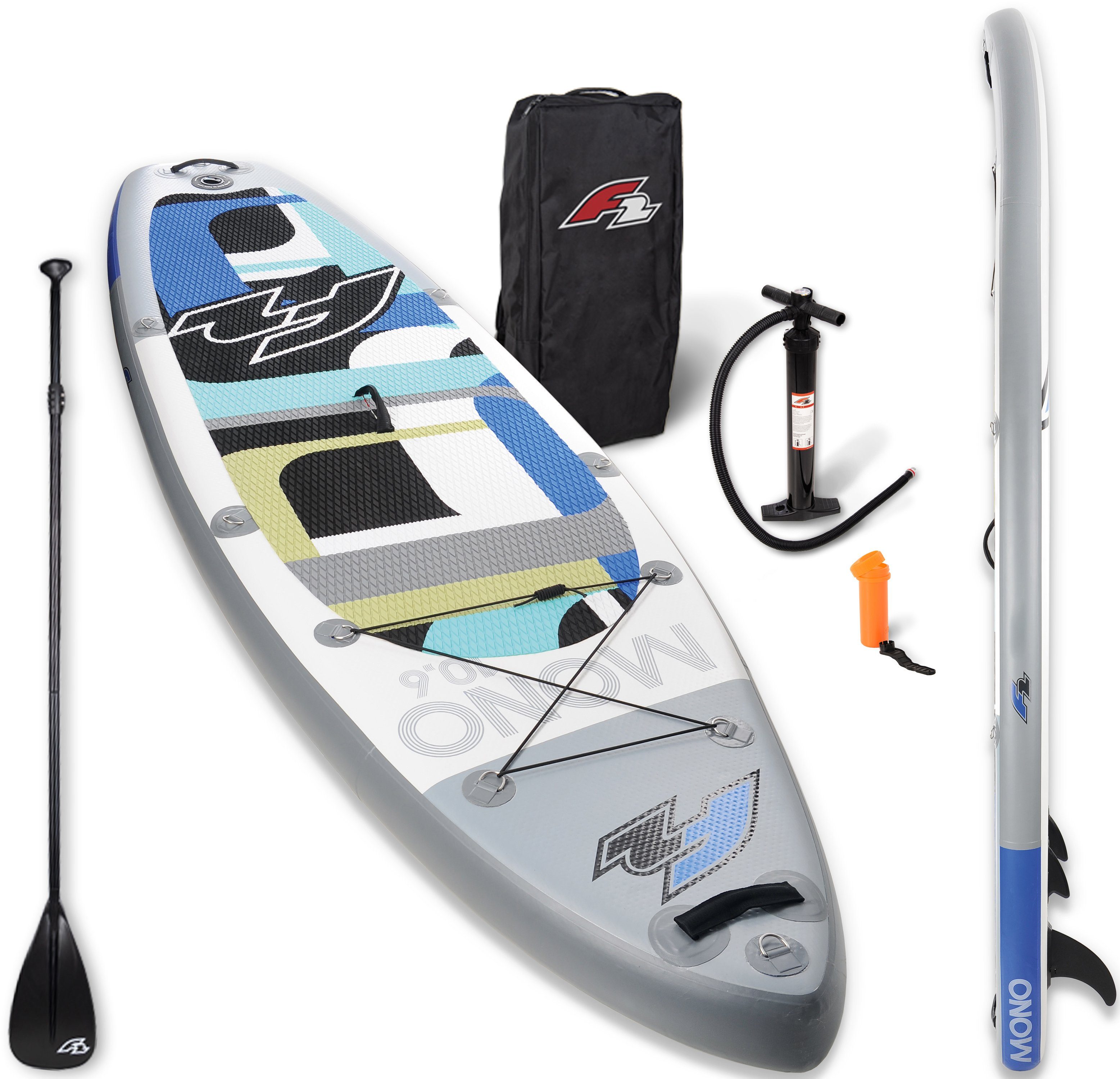 inkl. SUP-Board Mono Carbonpaddel, F2 Paddel) (mit