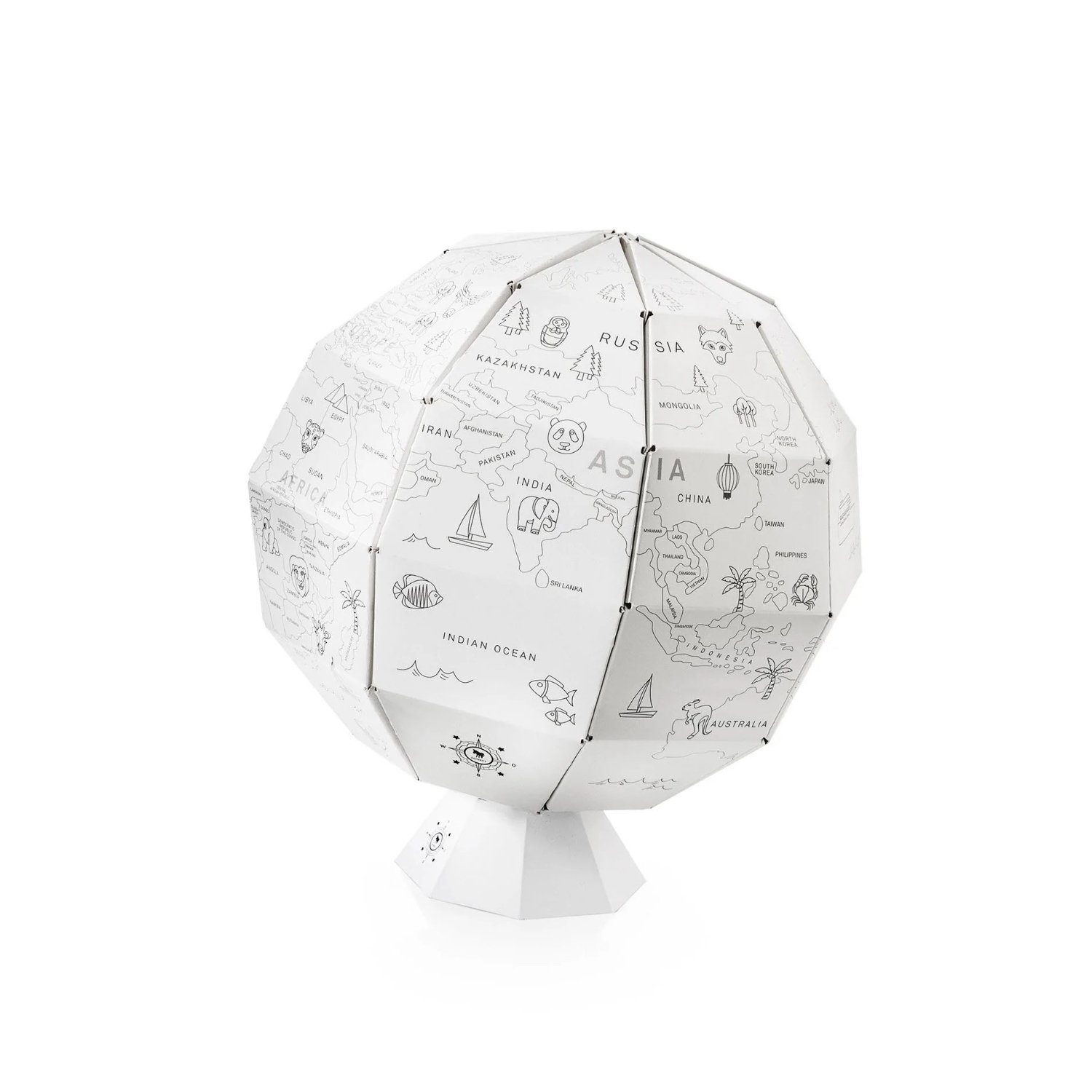 Donkey Products Dekofigur Donkey My first globe / Globus zum Ausmalen