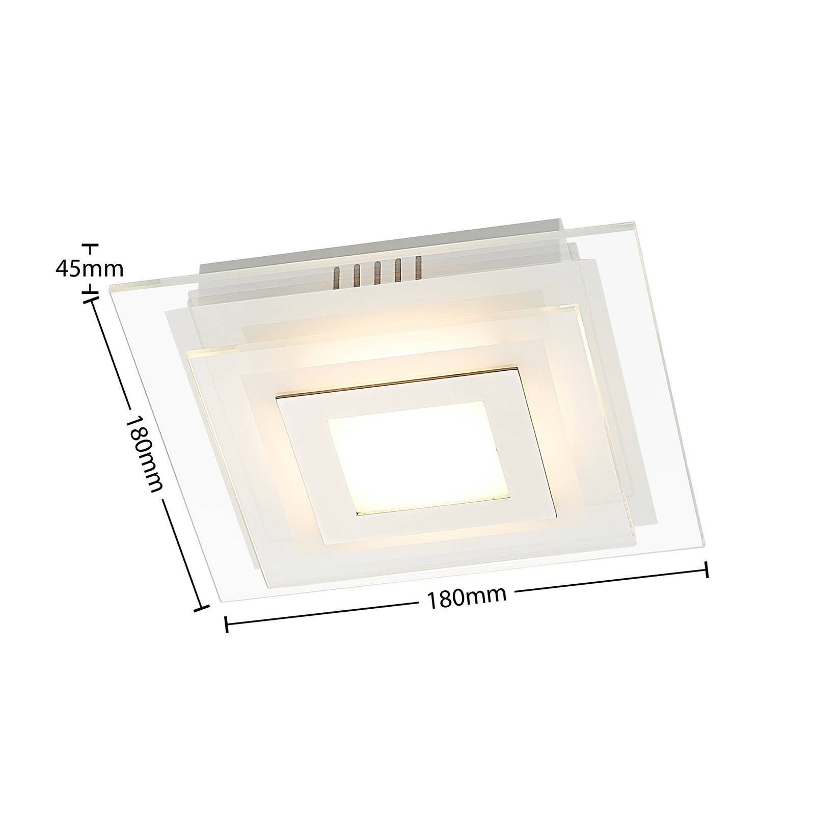 Eisen, LED transparent, fest warmweiß, verbaut, Acryl, Wandleuchte Arima, Modern, LED-Leuchtmittel Lindby weiß, flammig, inkl. 1