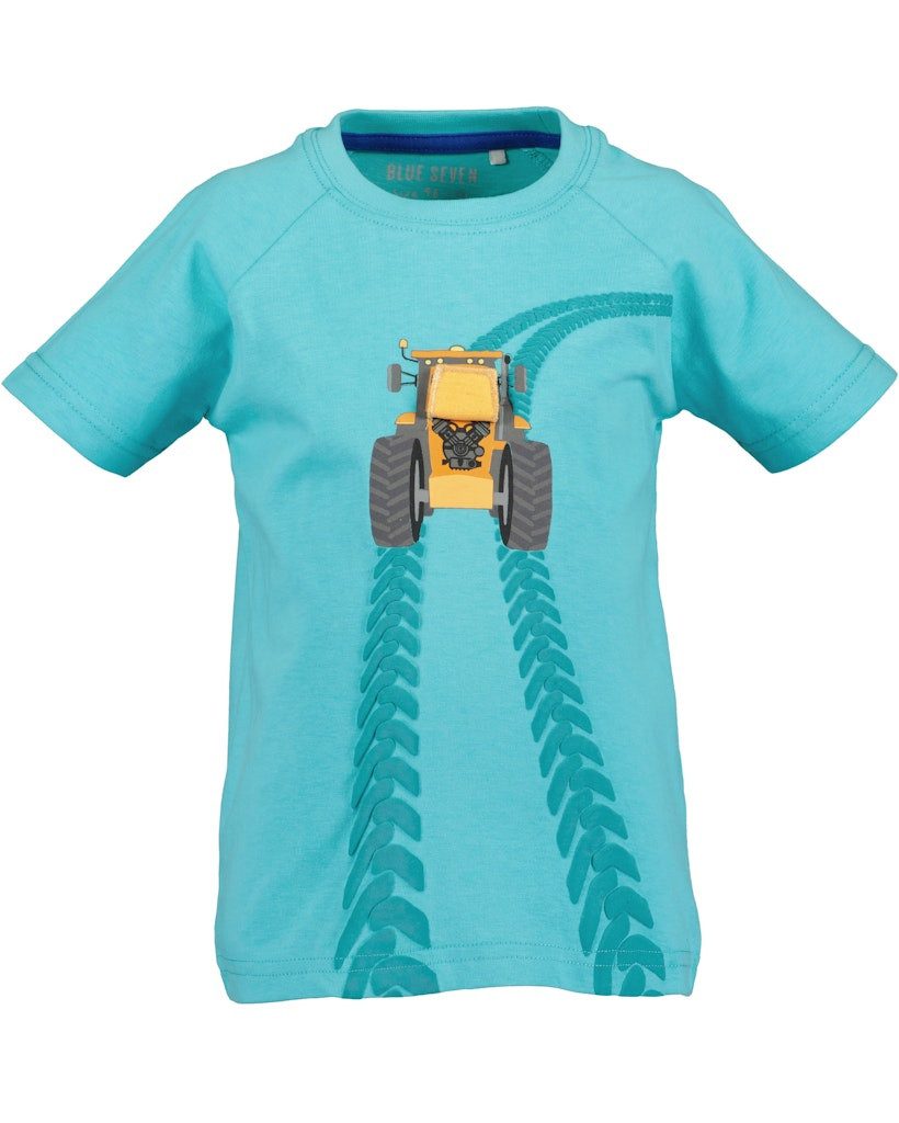 Blue Seven T-Shirt Blue Seven Jungen T-Shirt Traktor lagune blau (1-tlg)