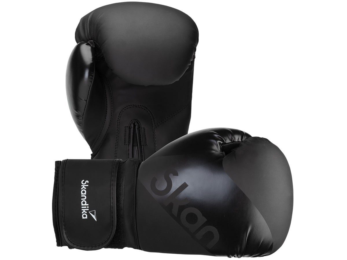 Skandika Boxhandschuhe schwarz - 10 oz, Robuste Boxing Gloves für Männer  und Frauen