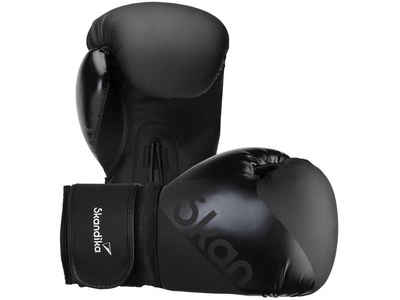 Skandika Boxhandschuhe »schwarz - 10 oz«, Robuste Boxing Gloves für Männer und Frauen