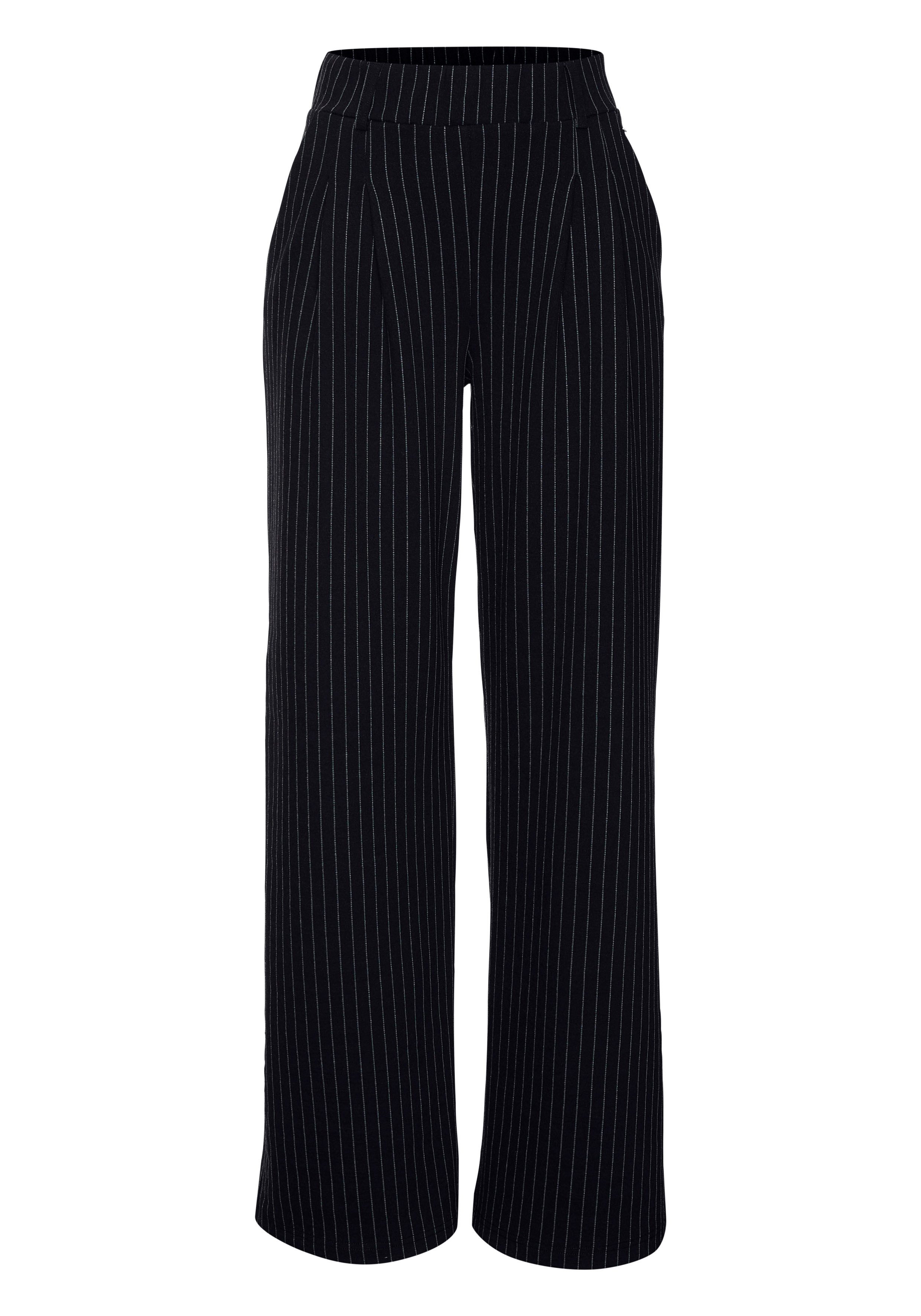 LASCANA Schlupfhose extra Weit mit Bundfalten mit Jacquard Strickmuster oder uni schwarz. € 59,99