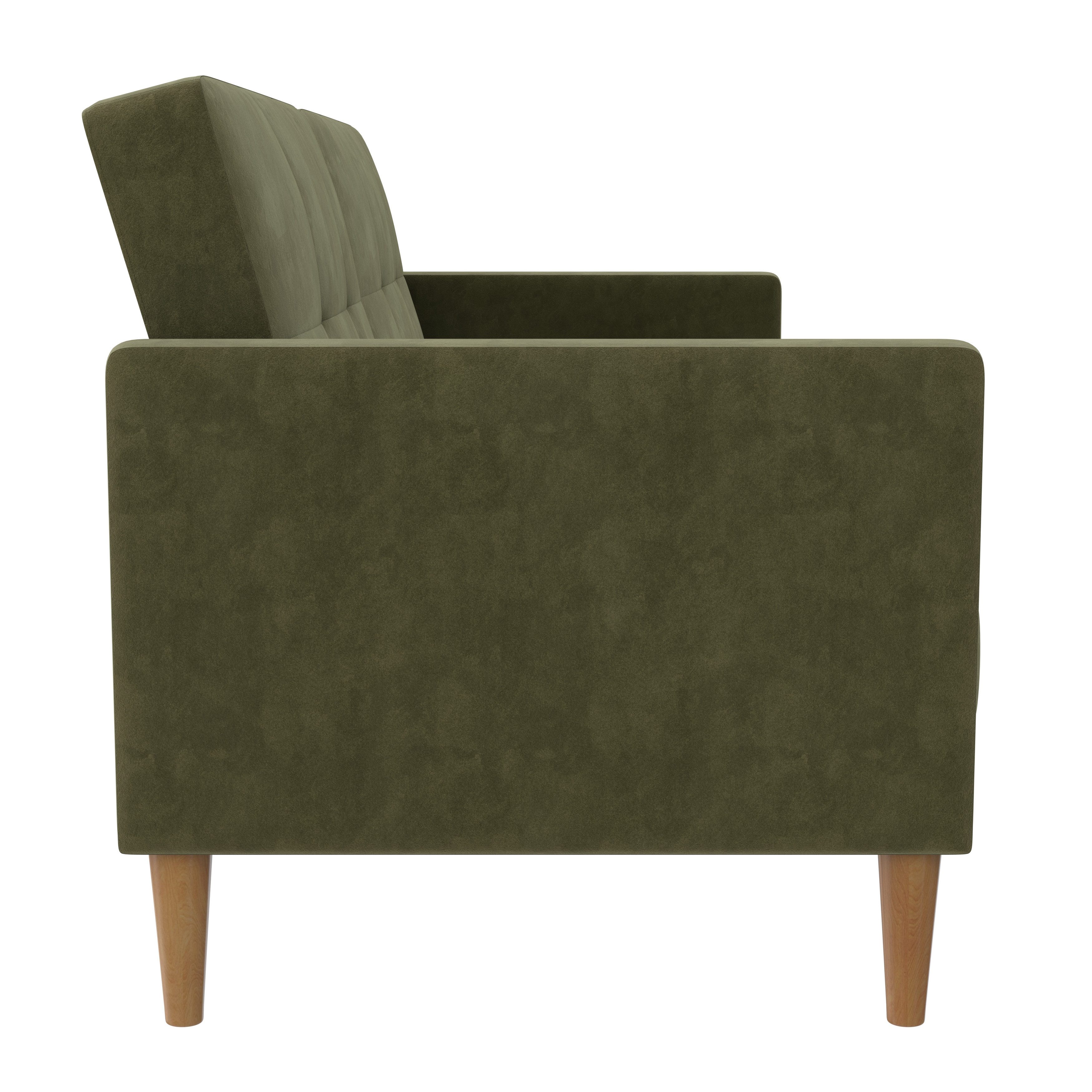 loft24 Schlafsofa Lillian, Schlafcouch modern, 3-Sitzer, Gästebett Sofa, Klappsofa, Samt