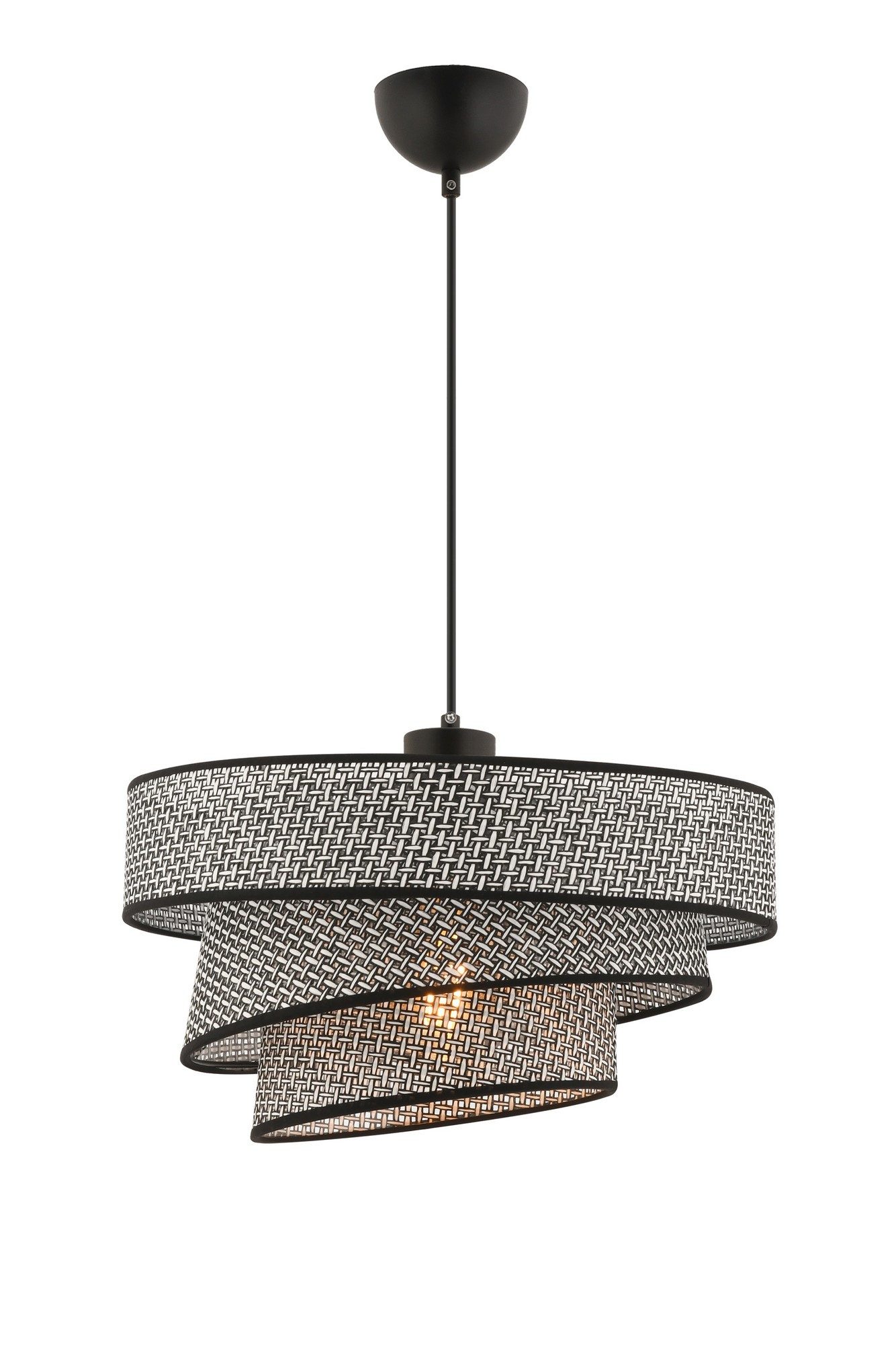 Opviq Pendelleuchte, ohne Leuchtmittel, Textilschirm in Rattanoptik