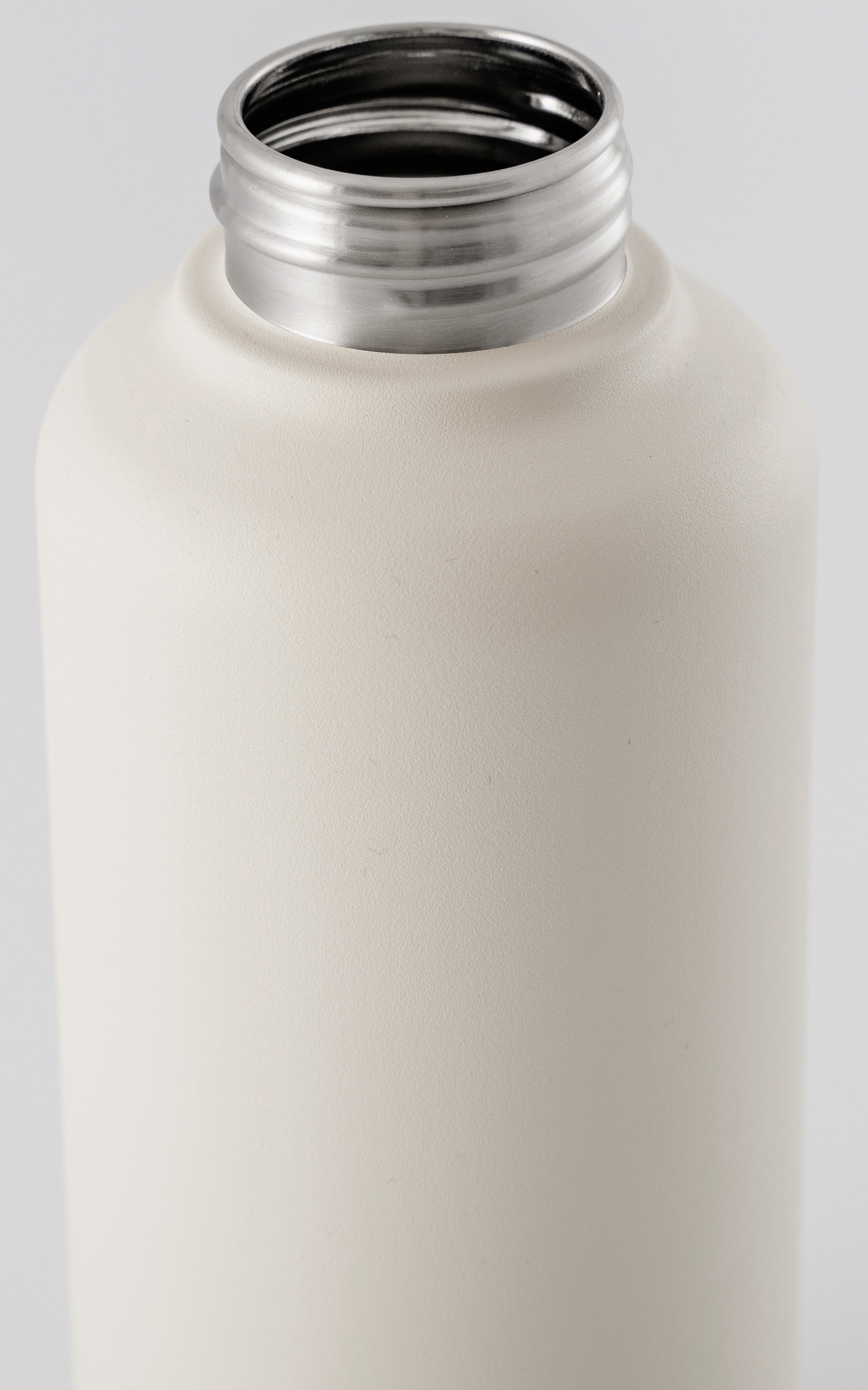 equa Trinkflasche Timeless Off-White, Leichtgewicht aus Edelstahl, Tragegriff