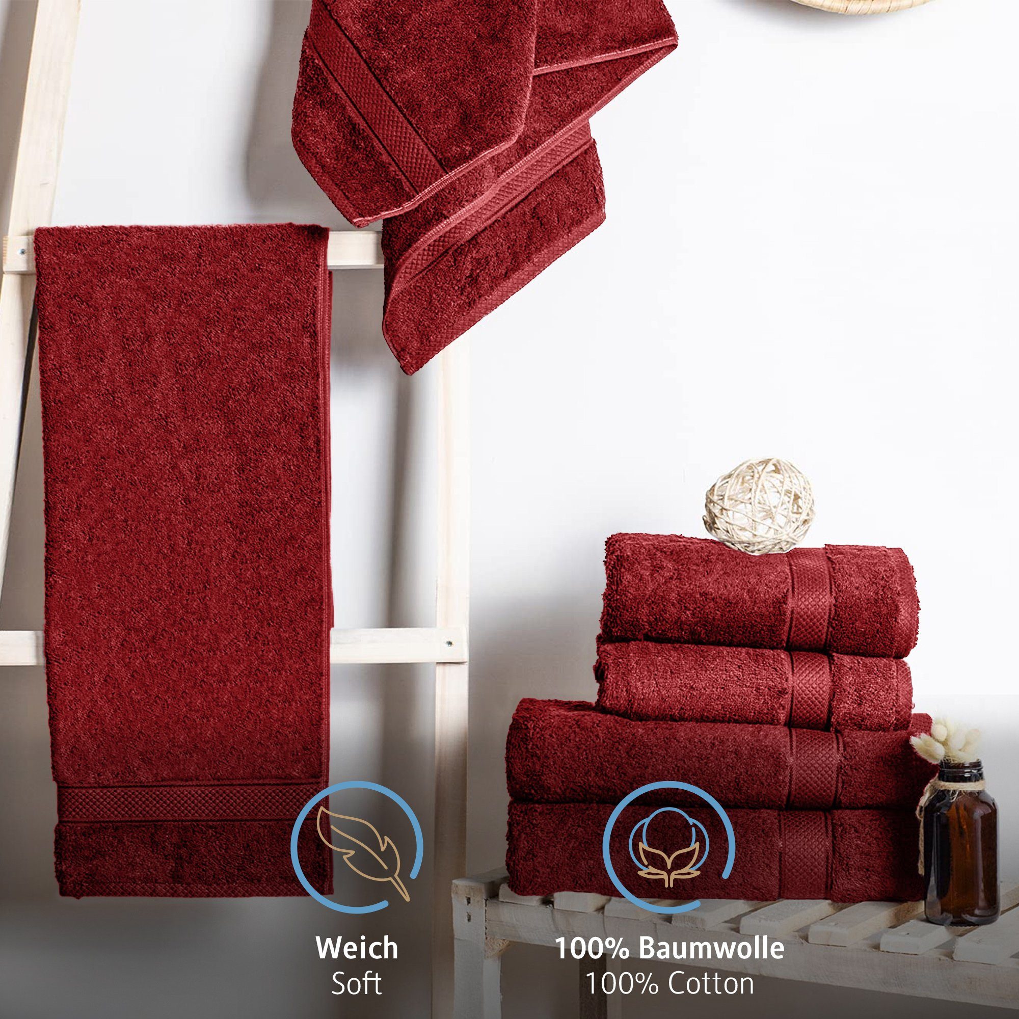 Komfortec Badetücher 100% Baumwolle, 470 g/m², günstig online kaufen