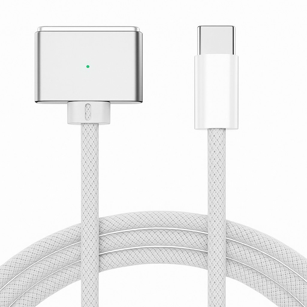 Alpha Electronics MagSafe 3 USB-C Schnellladekabel für Macbook Pro/Air magnetisches Ladekabel, USB-C, USB-C (200 cm), Schnellladend, 140W, magnetisch, zweifarbige LED-Anzeige
