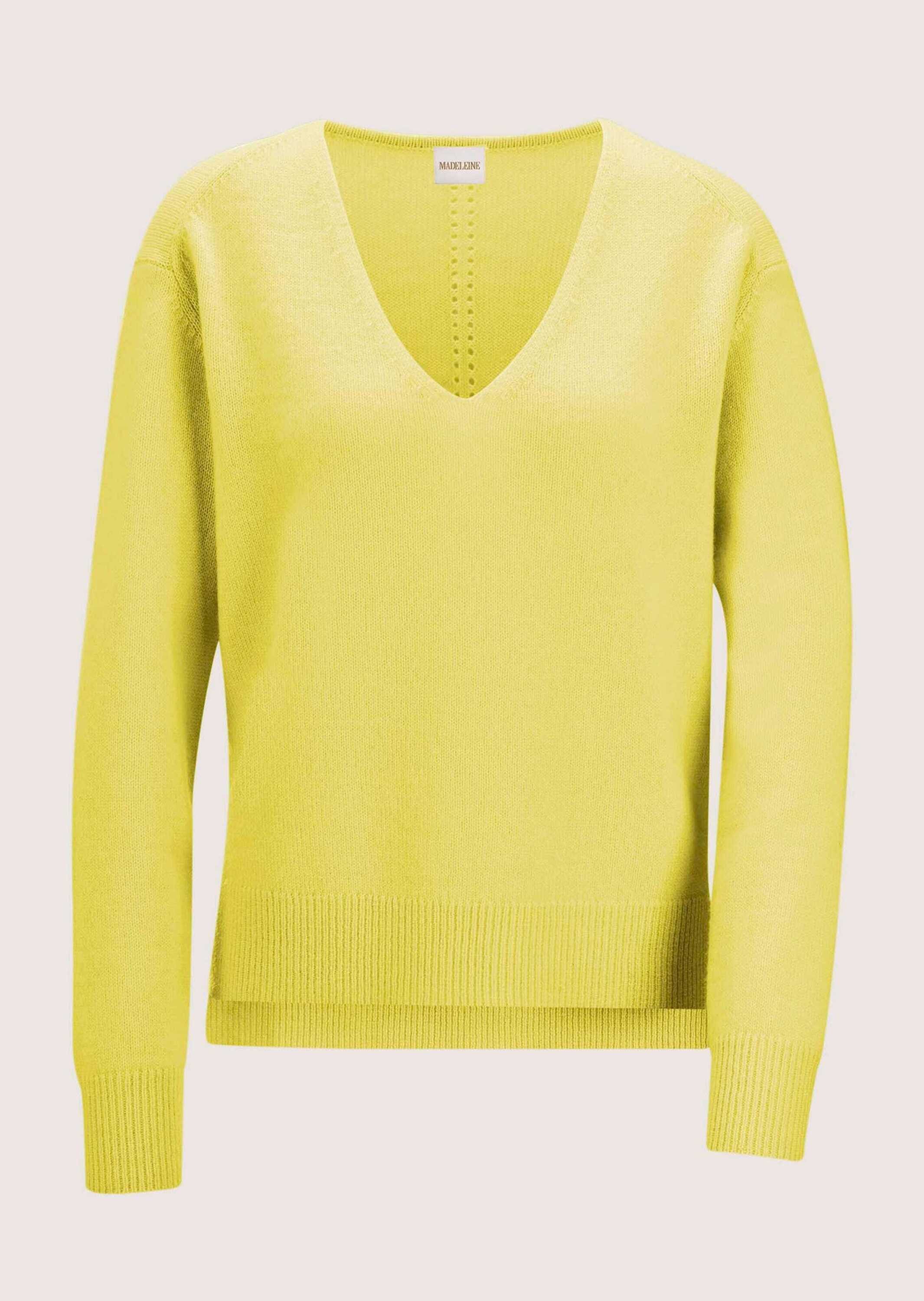 Strickpullover Kaschmir-Pullover mit V-Ausschnitt