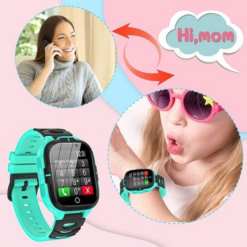 ELEJAFE Smartwatch (1,44 Zoll, Android iOS), SmartWatch Kinder 16 Spiele-MP3 Musik Taschenlampe Wecker Geschenk
