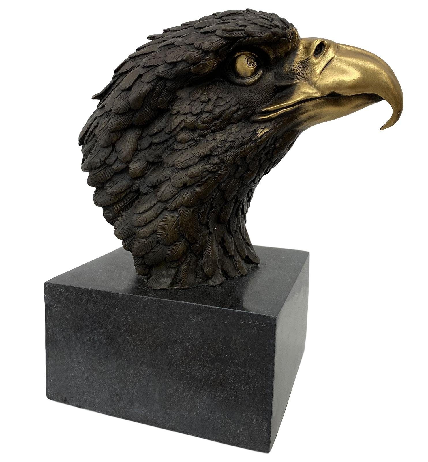 Antik-Stil Figur Aubaho 31cm Skulptur Bronze im Skulptur Büste Adler Statue