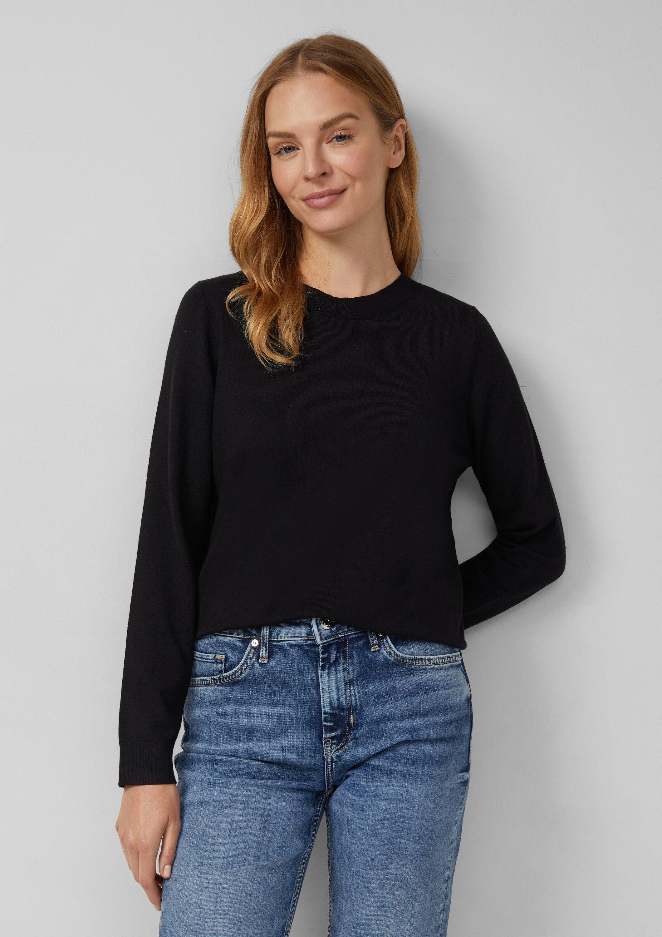 s.Oliver Longpullover Strickpullover Strickpullover aus Viskosemix