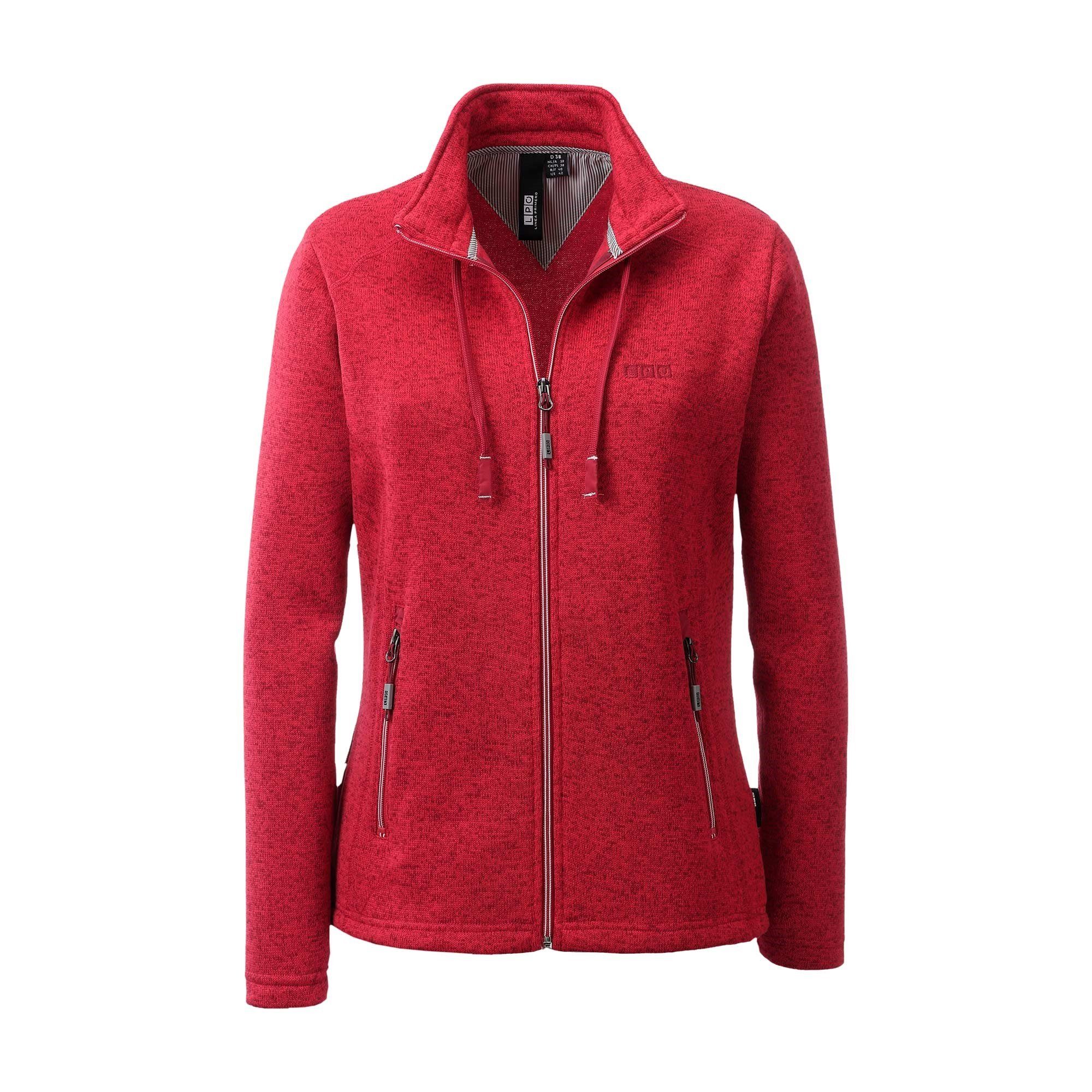 DEPROC Active Strickfleecejacke LUVIENNE WOMEN Kontrastreissverschluss