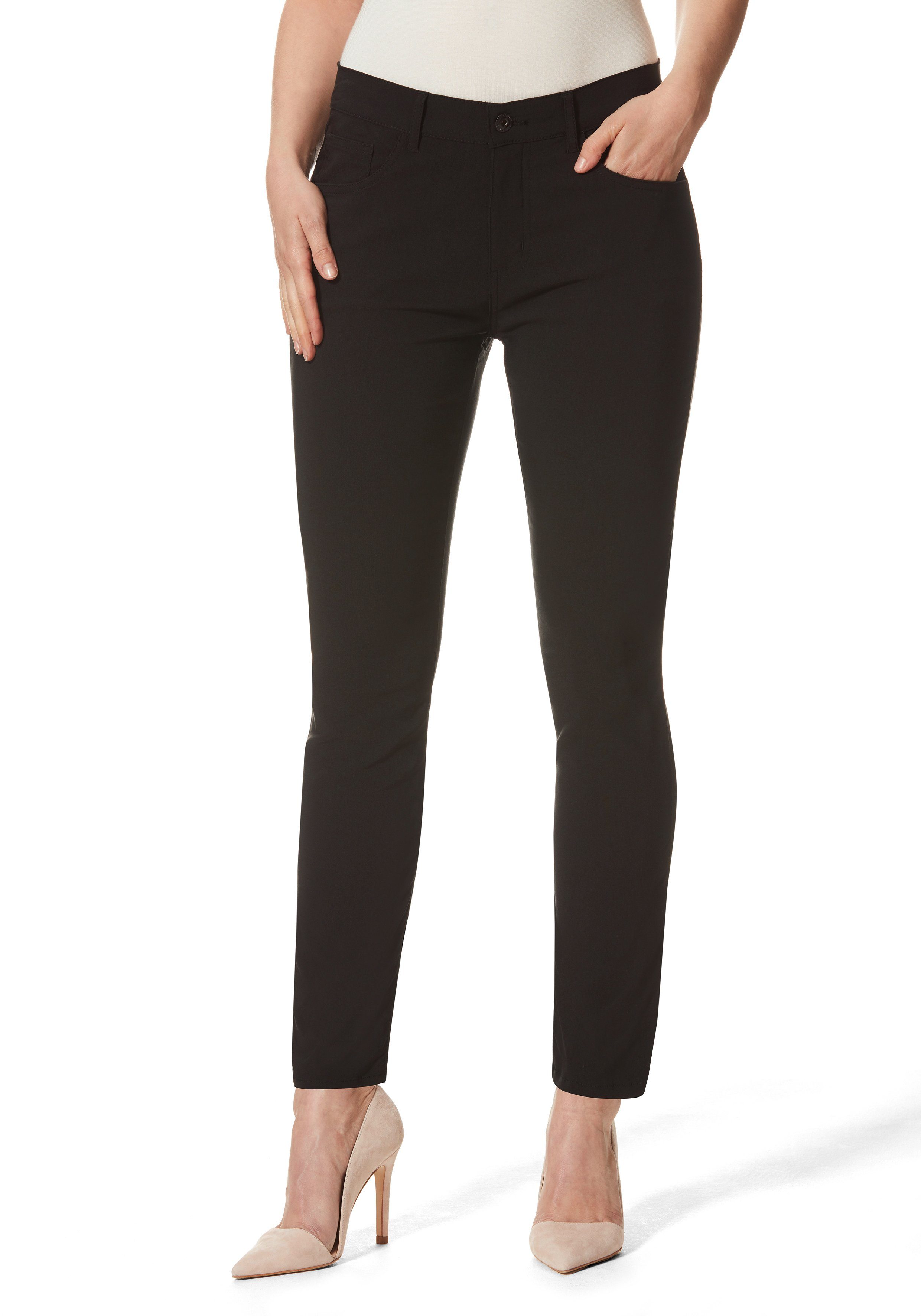 STOOKER WOMEN Slim-fit-Jeans Florenz Damen Stretch Jeans -BLACK DENIM- Slim fit