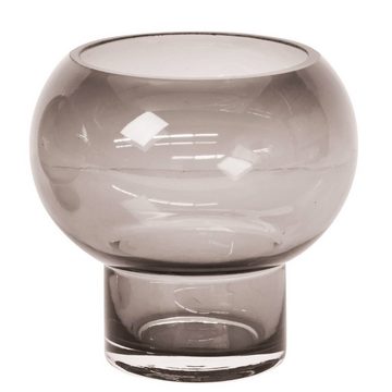 Rudolph Keramik Windlicht Windlichtglas "Lou", Ø 12 x H 11,5 cm, rauchgrau
