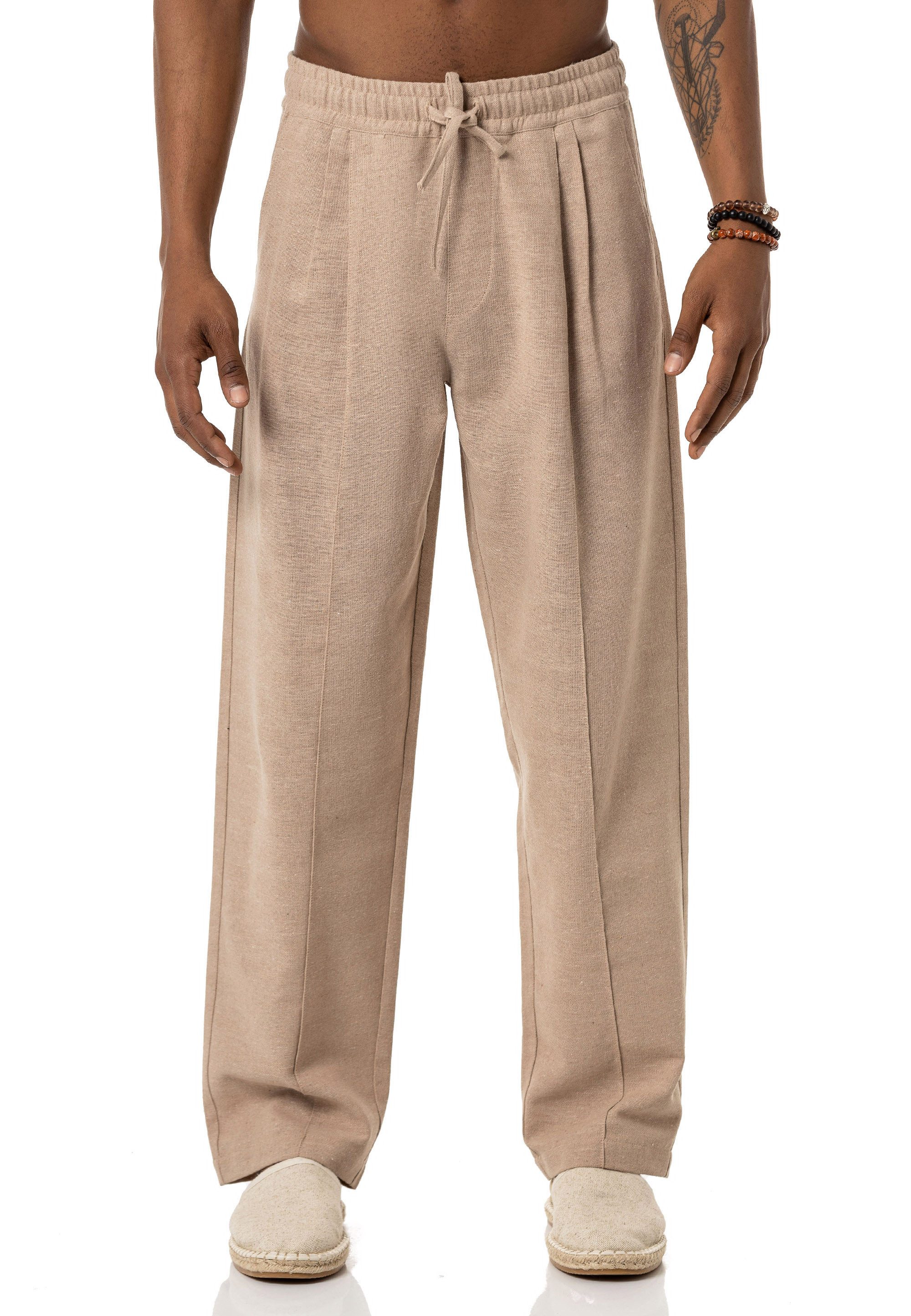 RedBridge Schlupfhose mit Bundfalten - Leinenhose mit elegantem Look günstig online kaufen
