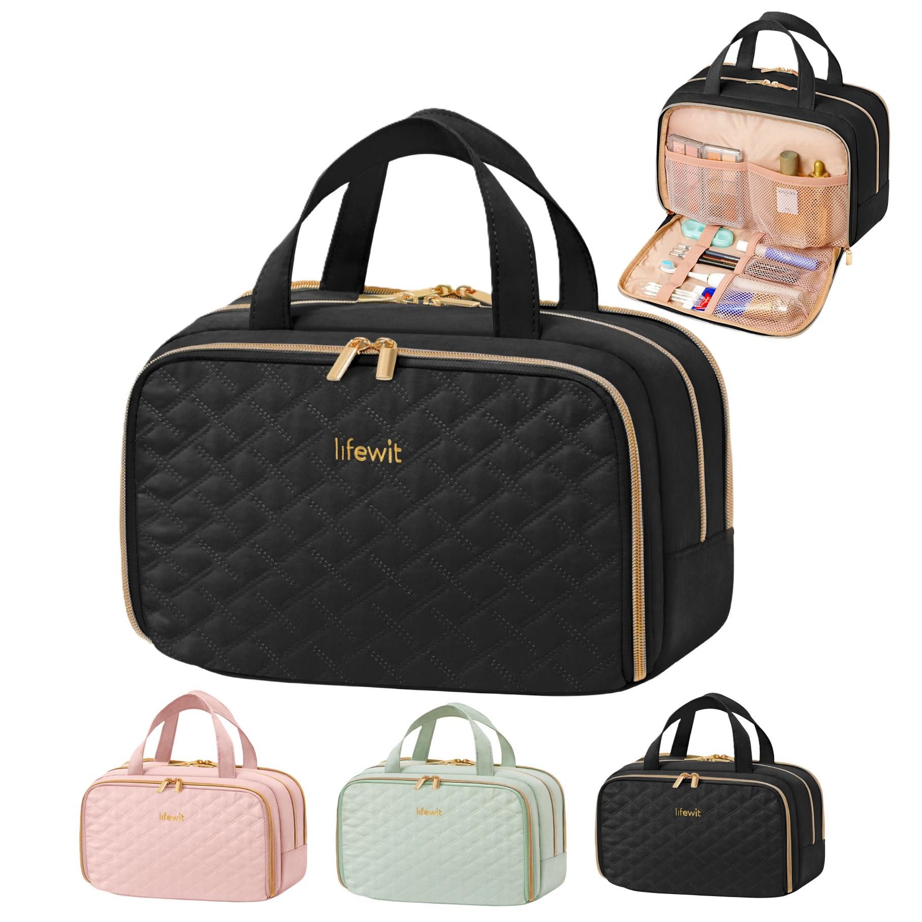 Lifewit Kulturbeutel Reise Kulturtasche Damen, Wasserabweisende Kulturbeutel mit Nassfach (Set, 1-er, B/H/T 16/21/30 cm), Tragbar