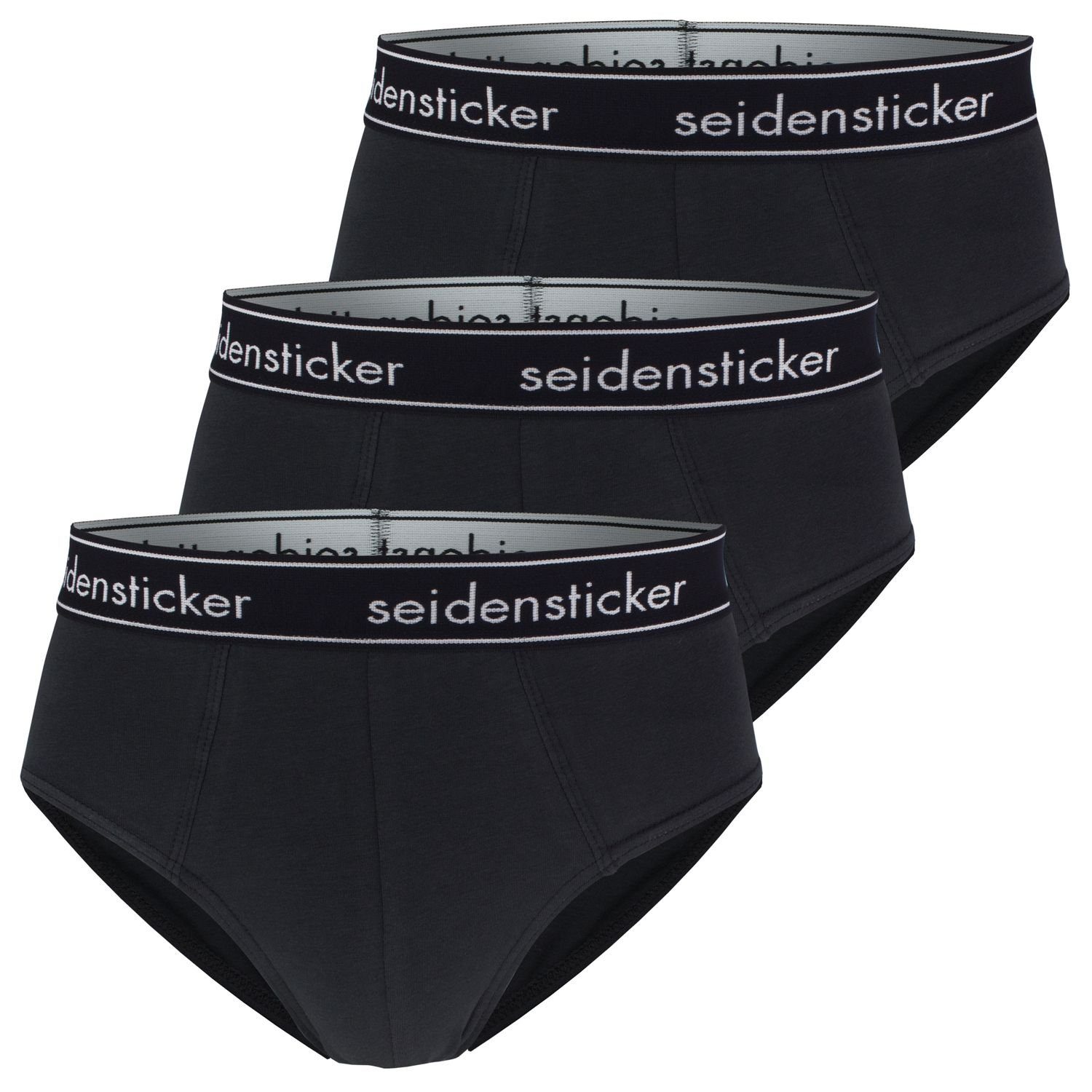 seidensticker Slip Cotton Flex (3er Pack, 3-St) mit gesticker Rose im 3er Pack