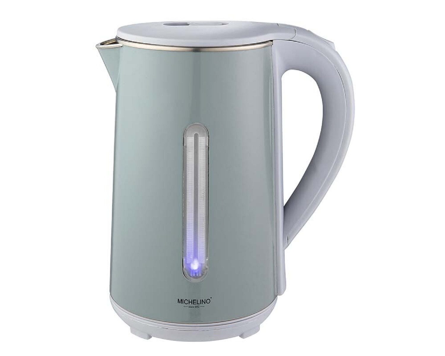 Michelino Wasserkocher Eleganter Teekocher aus Edelstahl 1,8 Liter
