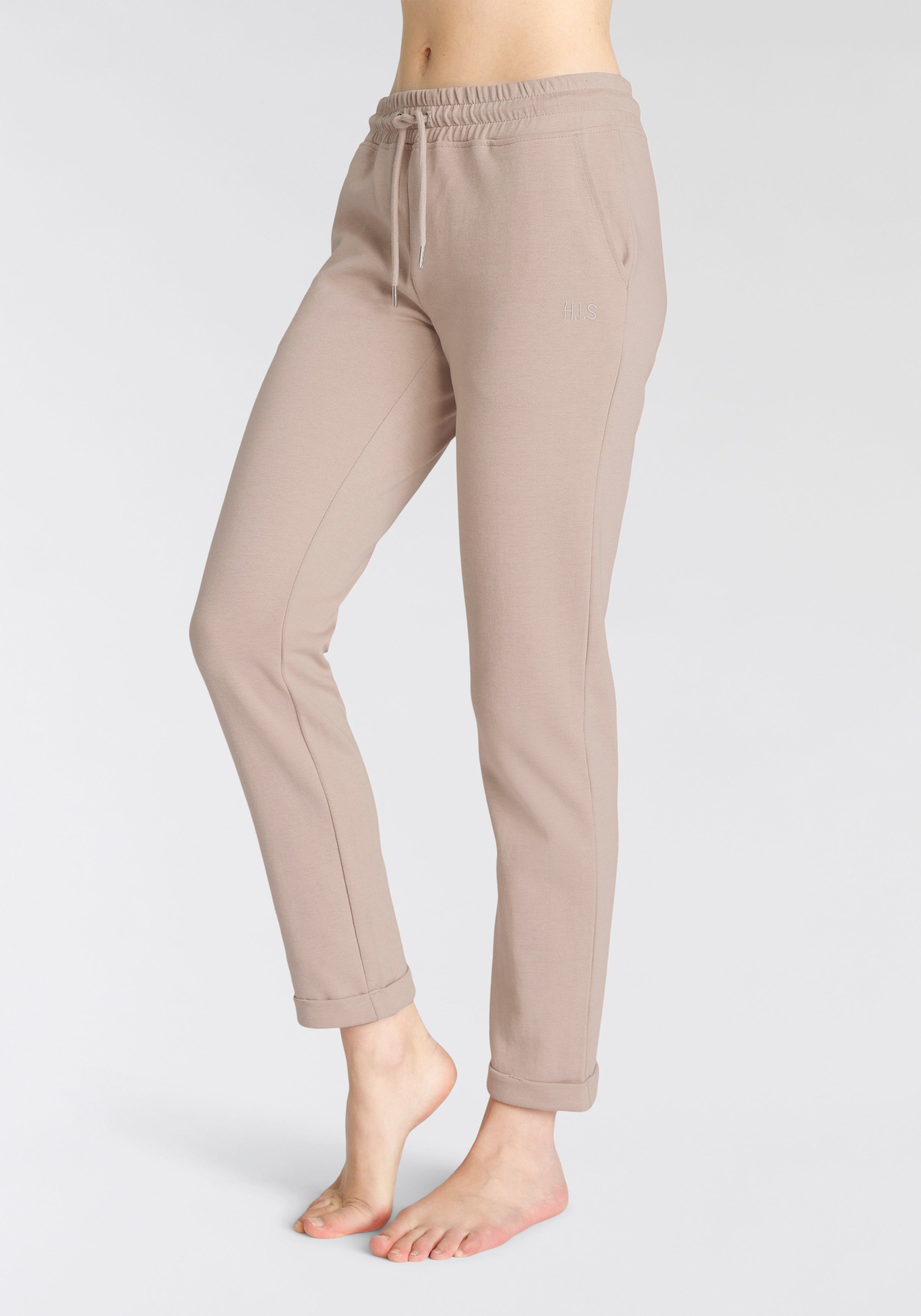 H.I.S Sweathose Schlupfhose mit kleinem Aufschlag am Saum, Loungewear