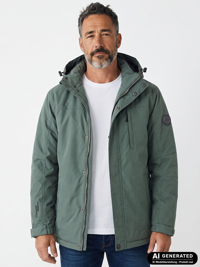 Blue Wave Funktionsjacke Herren Funktionsjacke Chris - Outdoor-Jacke Wetterjacke Anorak Wassersäule 5000 mm, Verschweißte Nähte, Winddicht, …