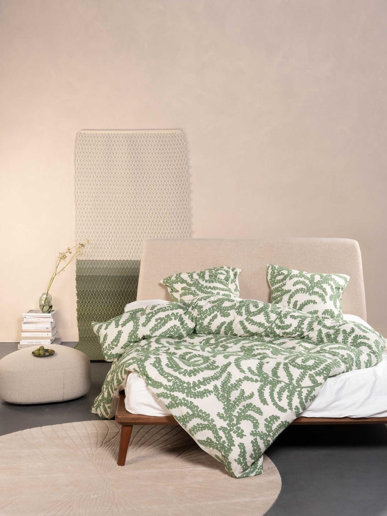 Essenza Bettwäsche Eleria, Baumwolle, 2 teilig, mit Blättermuster