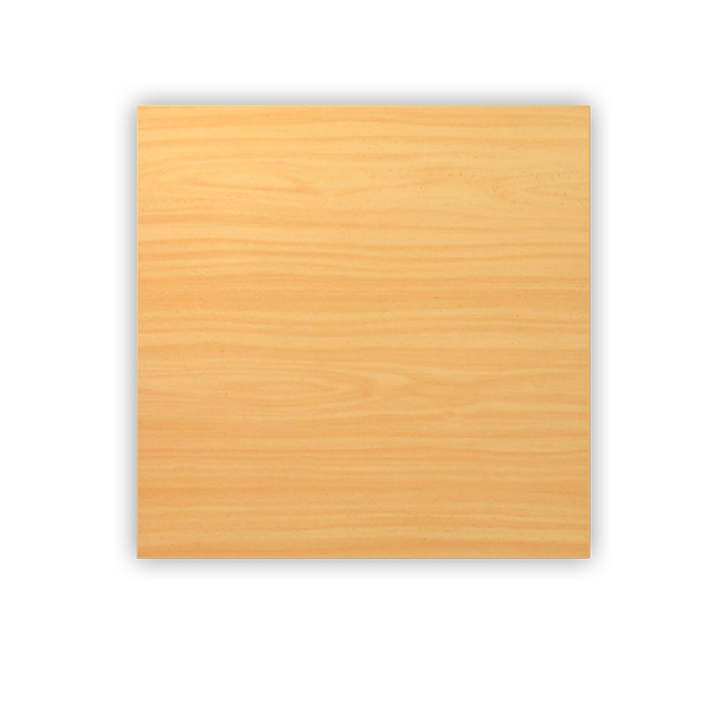 bümö Tischplatte DIY Schreibtischplatte, Quadrat: 80 x 80 cm- Dekor: Buche