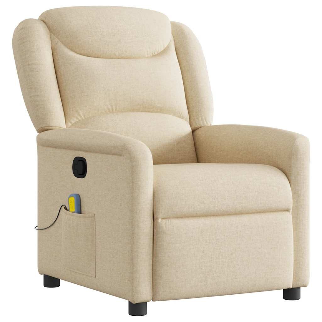 vidaXL Sessel Massagesessel Creme Stoff (1-St) günstig online kaufen