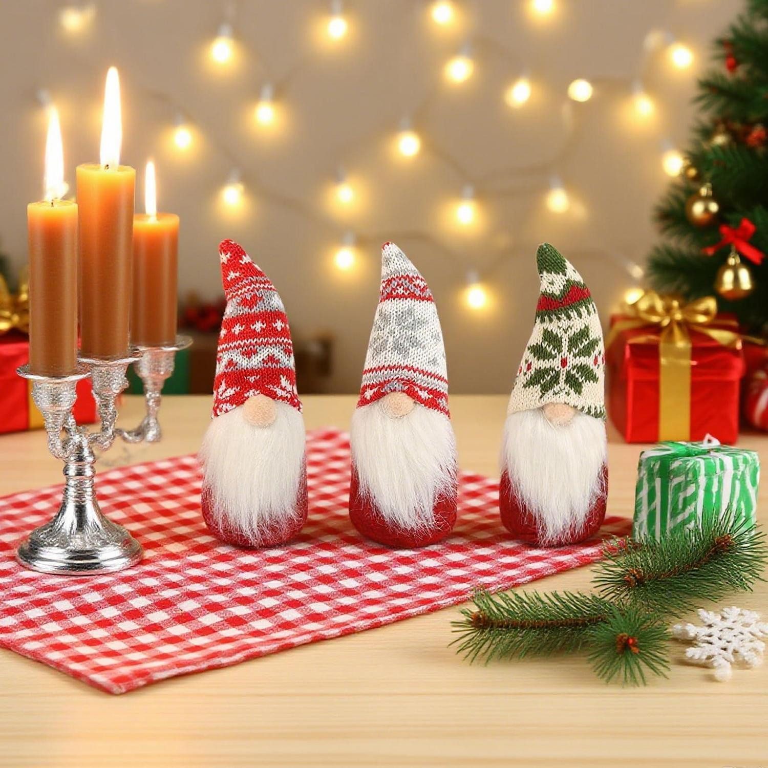 LuxusKollektion Wichtel Weihnachtswichtel 3er Set Plüsch Deko (3 St)