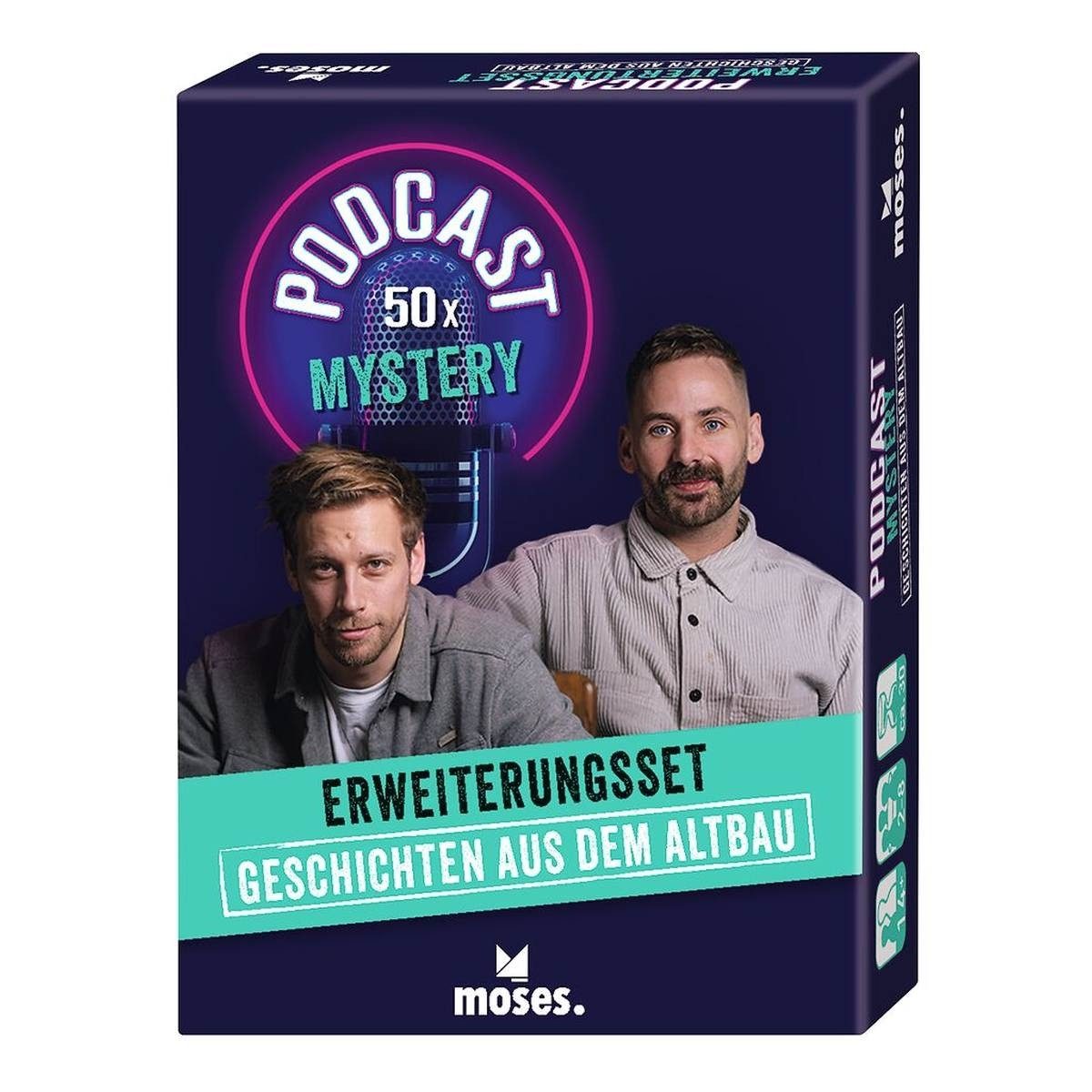 Moses. Verlag Spiel Podcast – The Game Mystery Erweiterungsset, 50 Karten, ab 14 Jahren