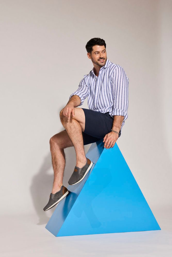 Rieker Slipper Slip-on Sneaker, Schlupfschuh mit Stretcheinsätze