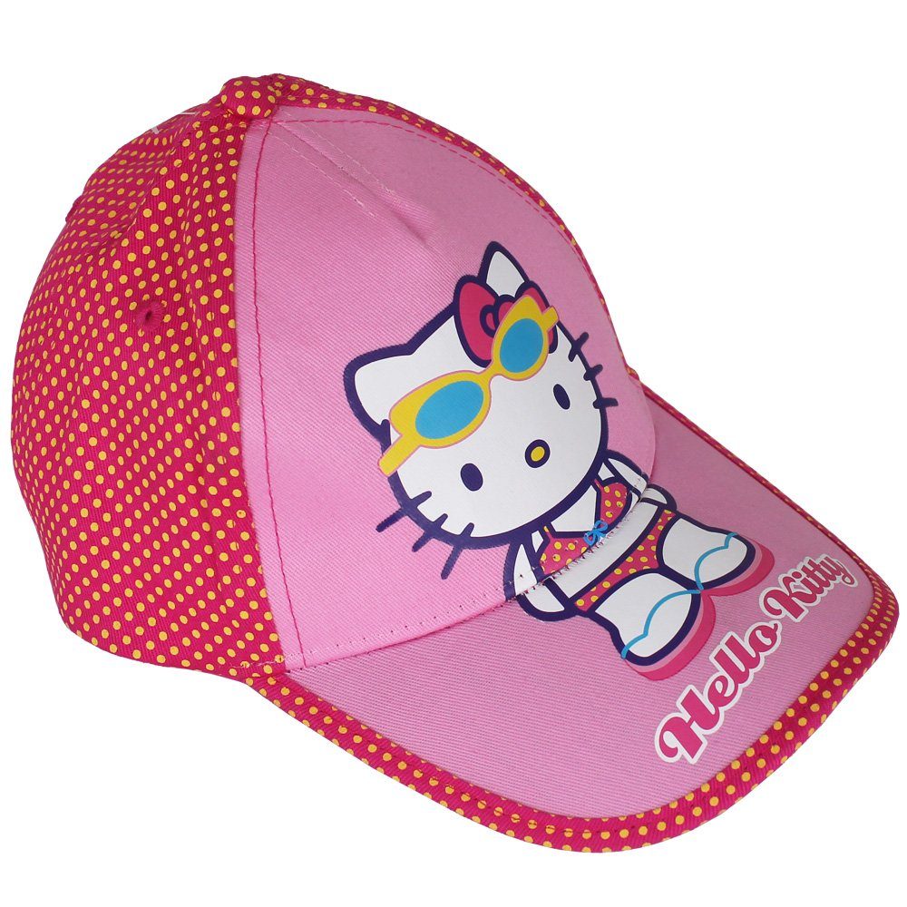 Cappie Baseball-Cap Hello Kitty für Baseball Mütze Sonnenhut Schirmmütze Kinder Größenauswahl Hut Basecap Cap Kappe Baseballcap Motiv-