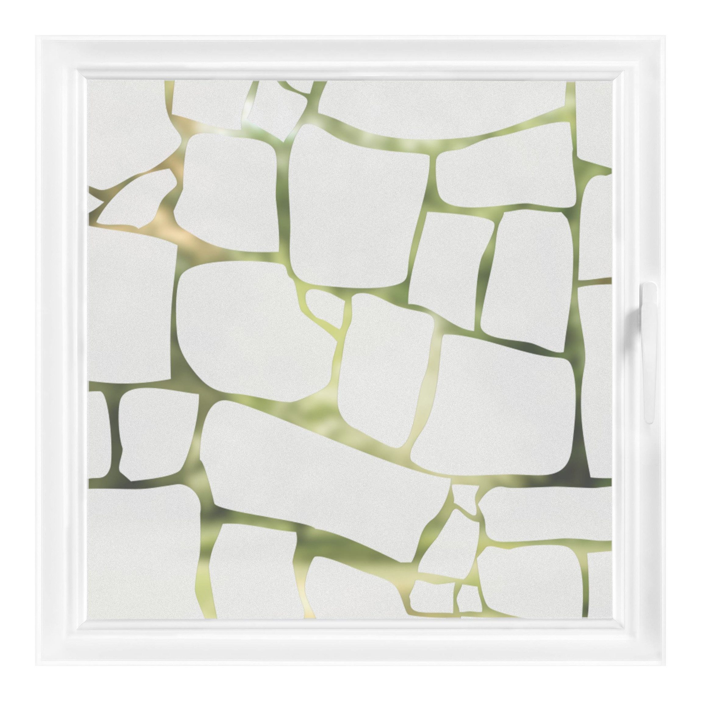 Bilderdepot24 Fensterfolie statisch haftend Motiv Fensterdeko Natursteine Muster, blickdicht, Innen Fenster Tür Balkontür Küche Badezimmer Wohnzimmer Schlafzimmer