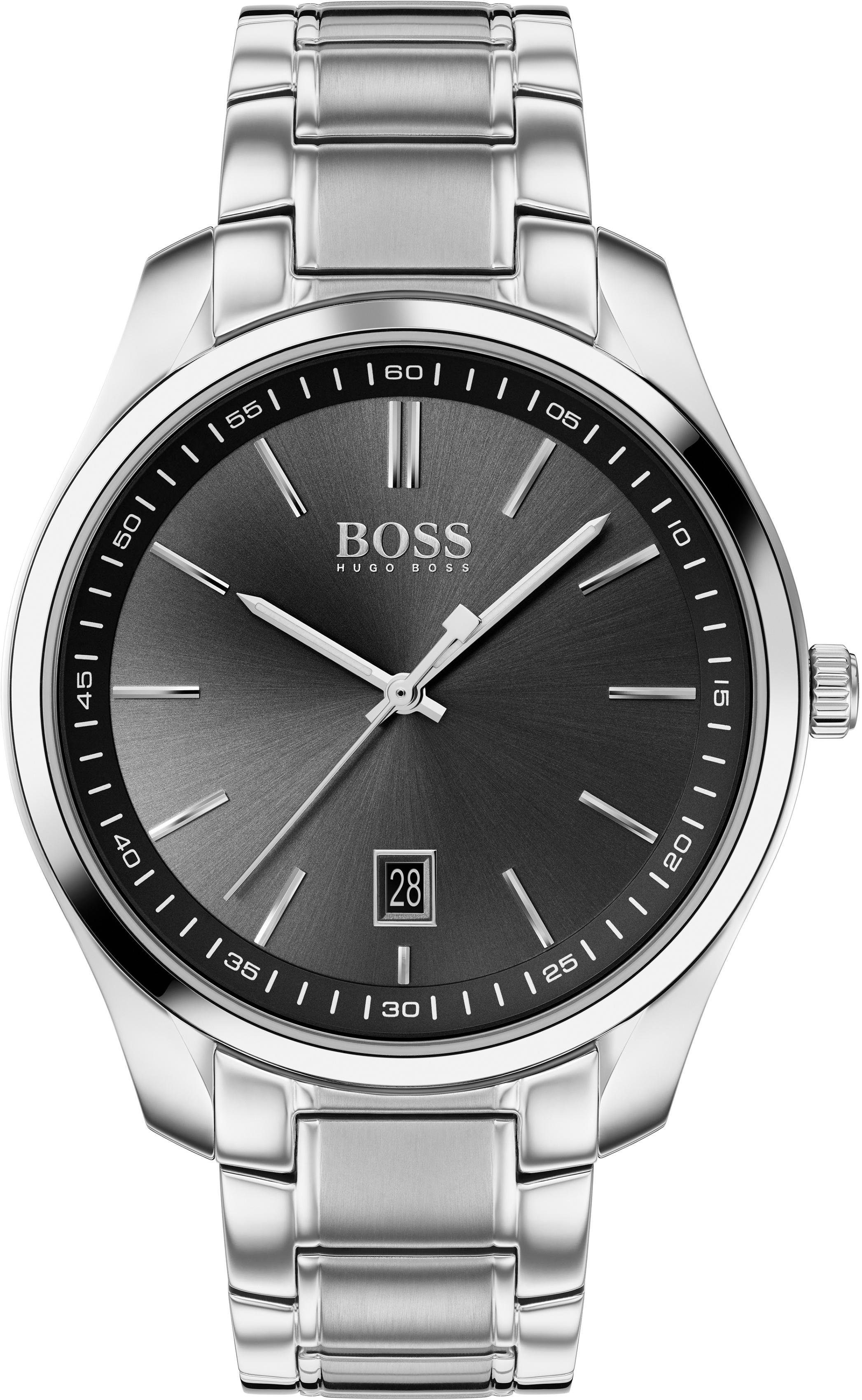 BOSS Quarzuhr CIRCUIT 1513730, Herrenuhr, Armbanduhr, Datum, Edelstahlarmba günstig online kaufen