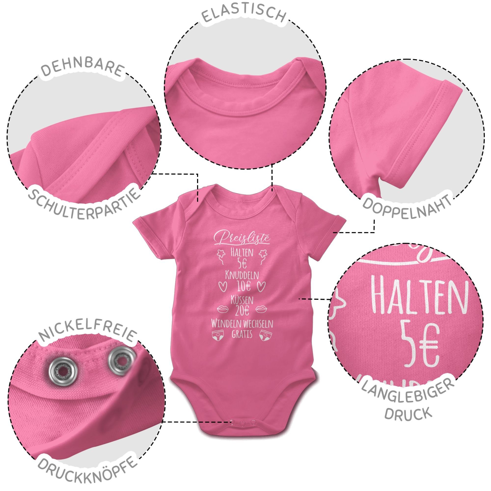 Baby Shirtbody Baby Shirtracer Preisliste Sprüche 1 Pink