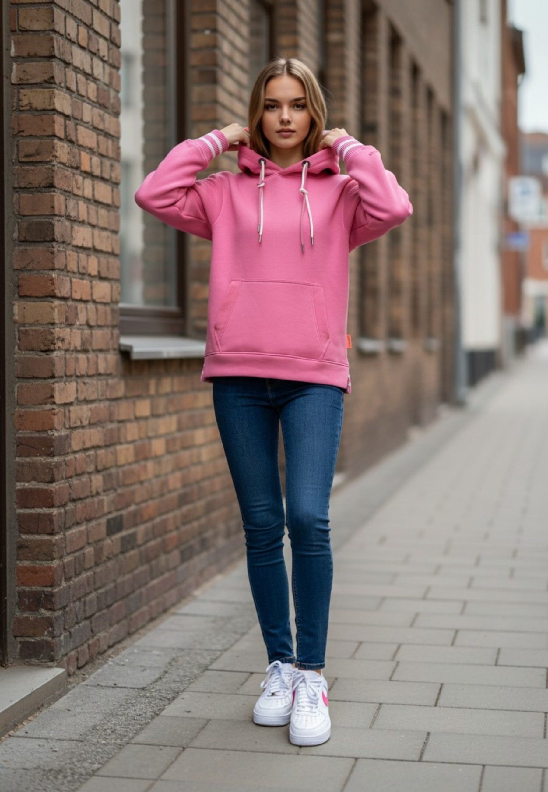 salzhaut Hoodie VERDADDERT Damen Oversized salzhaut Kapuzenpullover – bequemer Fit und nordisch klares Design