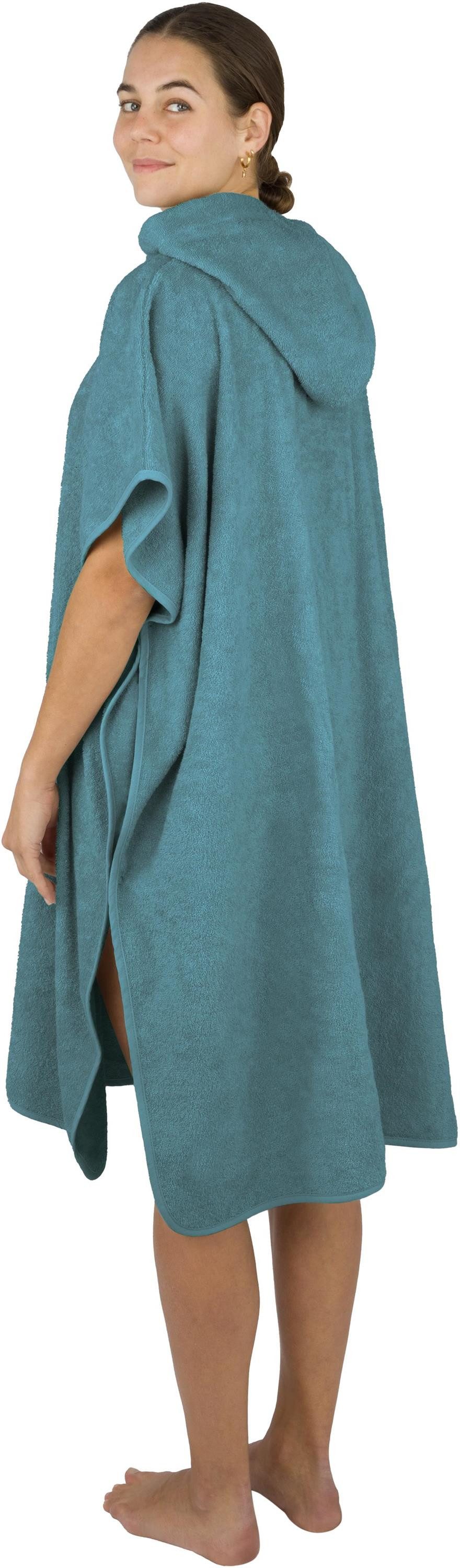 normani Badeponcho Badeponcho aus Bio-Baumwolle Sitra, Bio-Baumwolle, Kapuze, Schlupf, Strandponcho 90x105 cm aus 100 % Öko-Baumwolle mit Kapuze – Bild 2 von 5