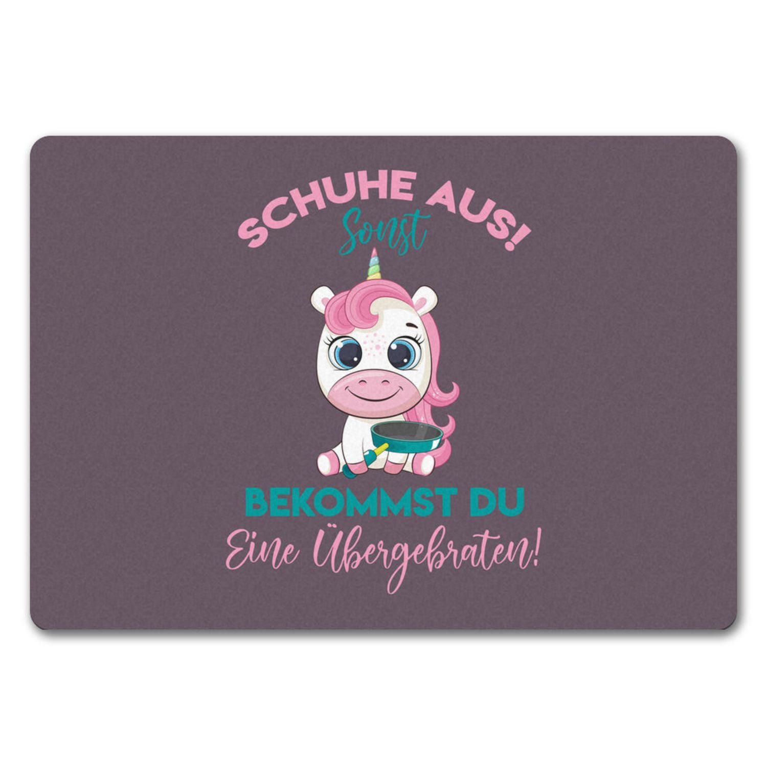 speecheese Fußmatte Schuhe aus Einhorn Fußmatte in 35x50 cm ohne Rand Du bekommst eine