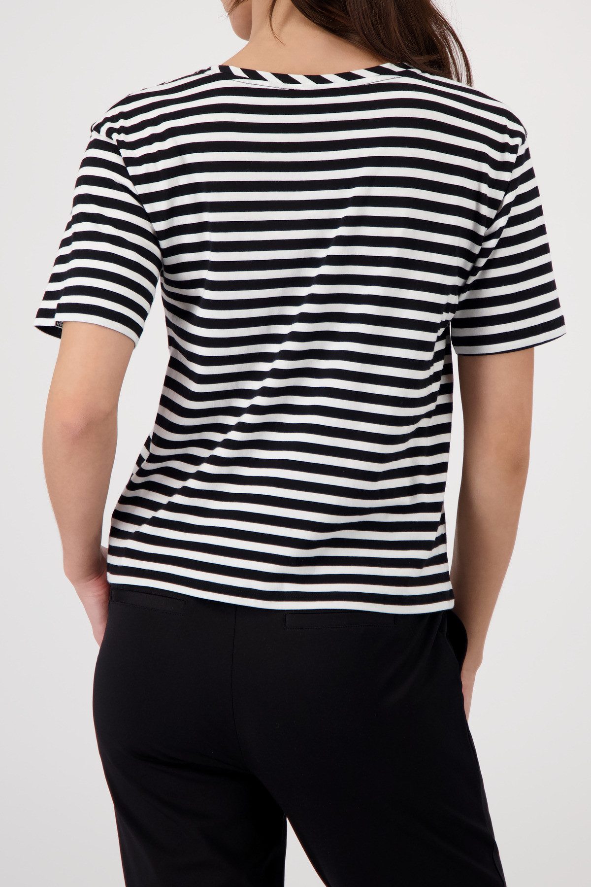 Monari Rundhalsshirt mit Streifen