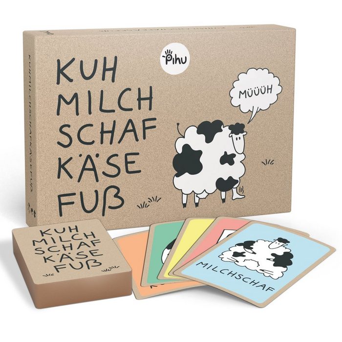 Pihu Spiel Flottes Kartenspiel KUHMILCHSCHAFKÄSEFUß Konzentrationsspiel - witziges Spiel für die Familie