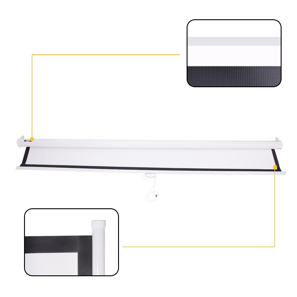 CCLIFE Rolloleinwand Beamer Leinwand Projektionsleinwand heimkino Rolloleinwand – Bild 3 von 5