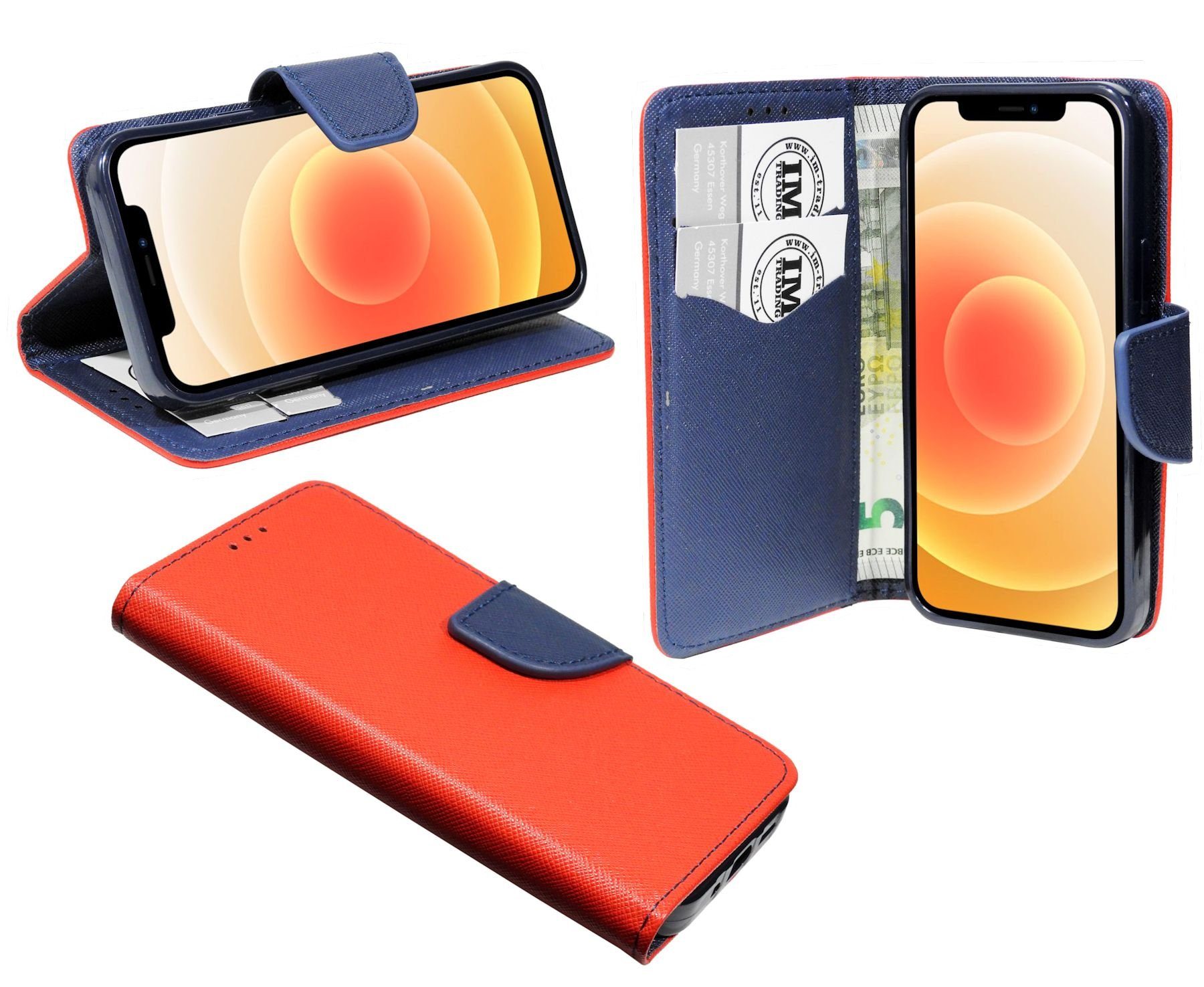 cofi1453 Handyhülle cofi1453® Buch Tasche "Fancy" für iPhone 12 Handy Hülle Etui Brieftasc