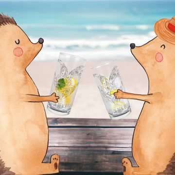 Mr. & Mrs. Panda Glas 200 ml Mäuse Herz - Transparent - Geschenk, Trinkglas mit Gravur, Ver, Premium Glas, Liebevolle Gravur