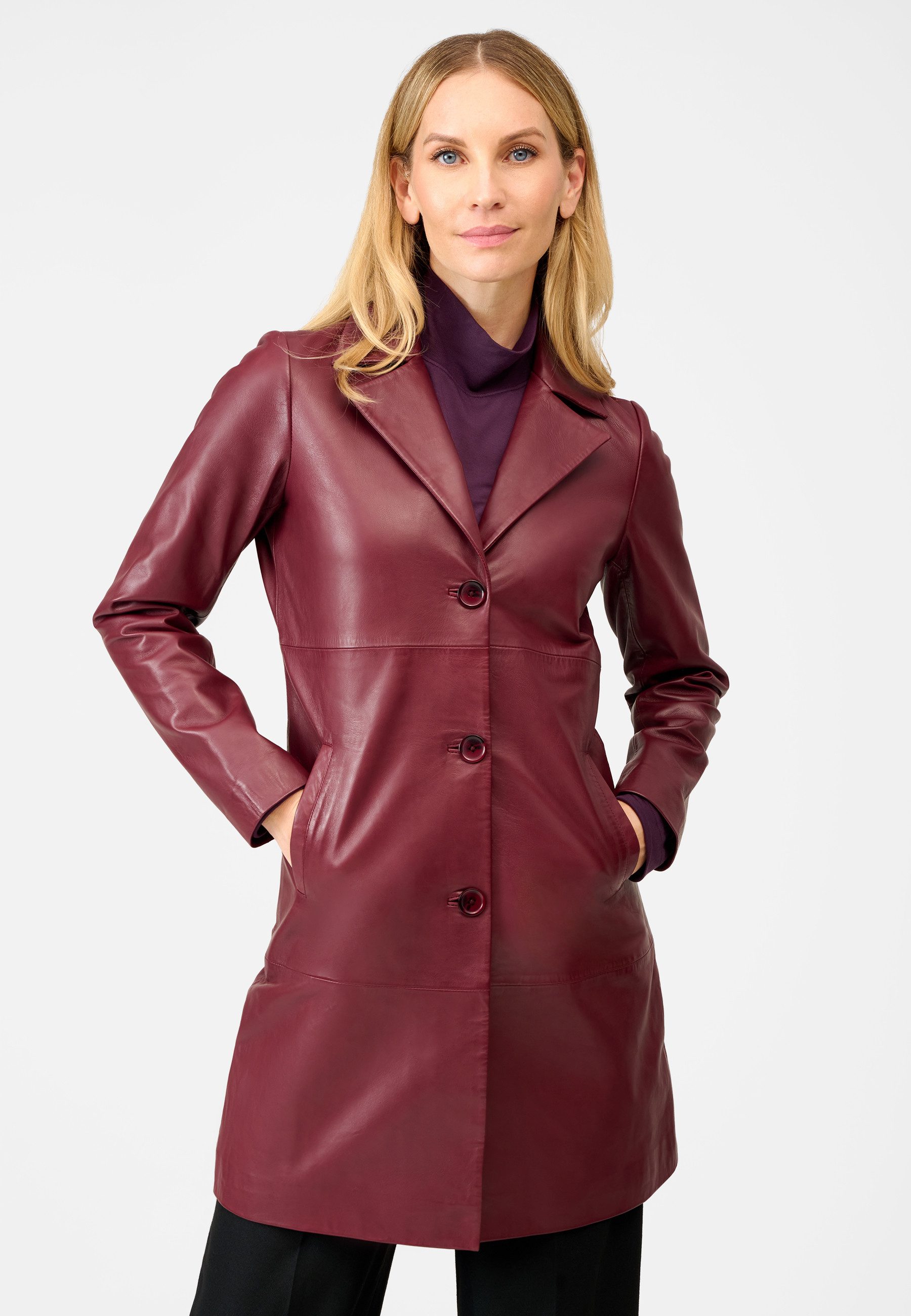 RICANO Ledermantel Marzia eleganter Ledermantel mit günstig online kaufen