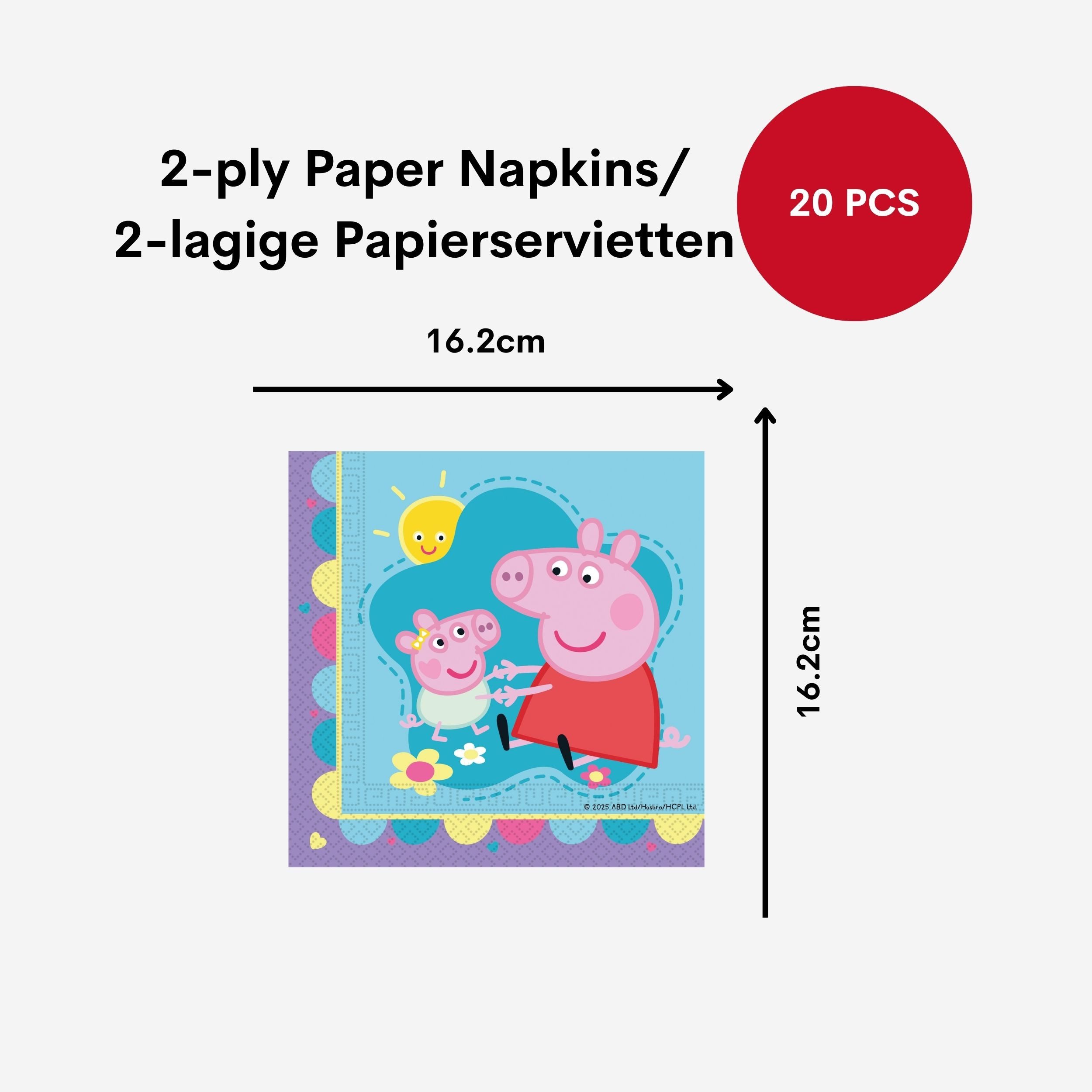 Procos Einweggeschirr-Set Peppa Wutz Partygeschirr Set 52-tlg Kindergeburtstag Peppa Pig Teller, 16 Personen – Bild 5 von 5