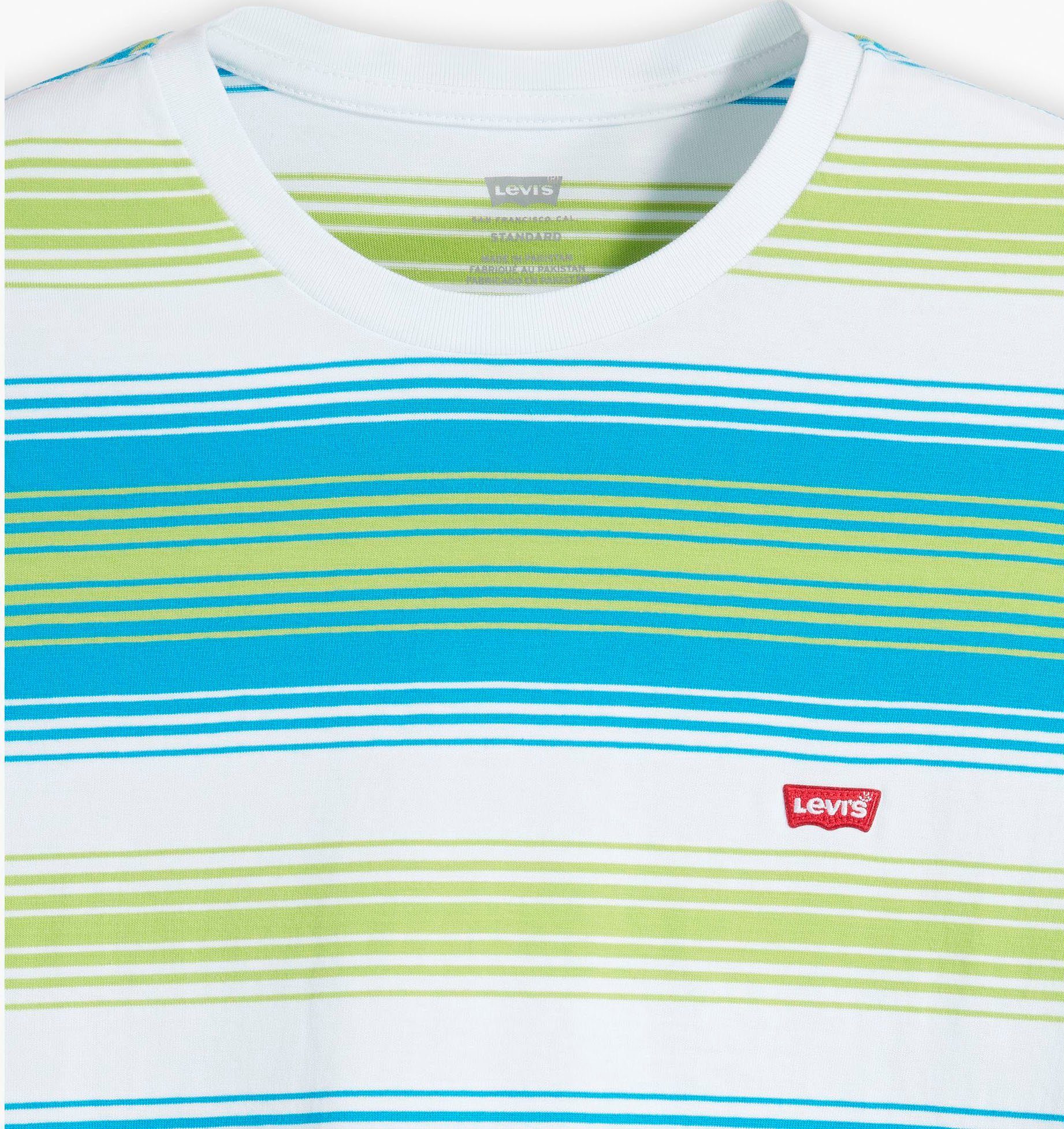 Levi's® Kurzarmshirt ORIGINAL HM TEE dezenten einem Levi's® Logo stripe blue mit swedish