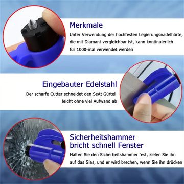 RefinedFlare Hammer 2-in-1-Sicherheitsgurtschneider, Auto-Fluchtwerkzeug, Lebensrettender Hammer, Auto-Notfall-Fluchtgerät, Fensterbrecher